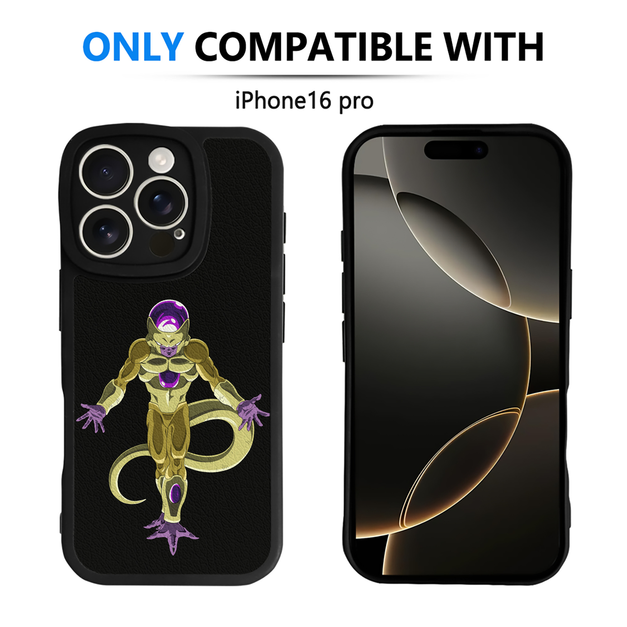 （画像用） ドラゴンボール フリーザ DRAGON BALL Frieza 【iPhone 16シリーズ対応】シリコンスマホケース（レザー調） 材質：シリコン